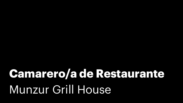Camarero/a de Restaurante