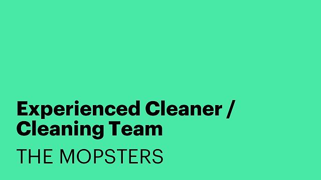 Experienced Cleaner / Cleaning Team