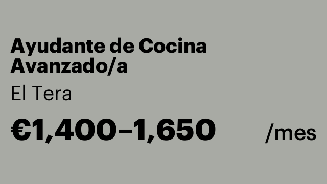 Ayudante de Cocina Avanzado/a
