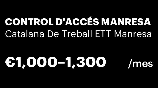 CONTROL D'ACCÉS MANRESA
