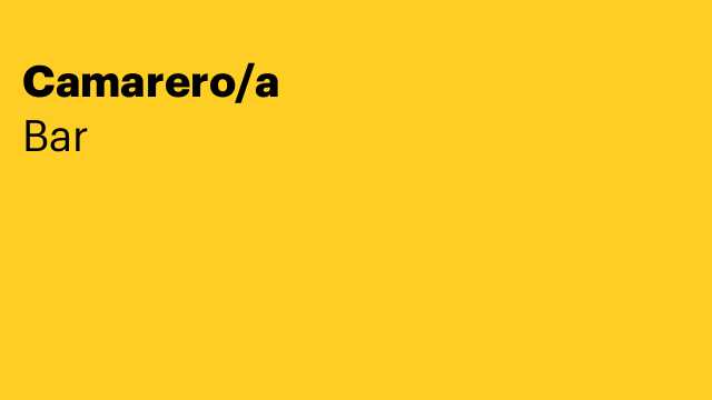 Camarero/a