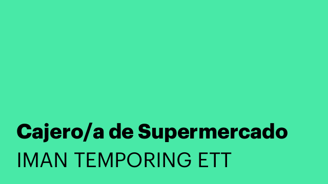 Cajero/a de Supermercado
