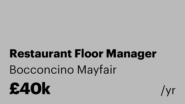 Restaurant Floor Manager