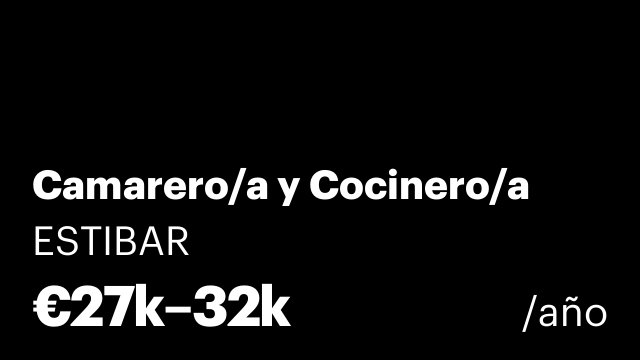 Camarero/a y Cocinero/a