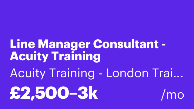 Line Manager Consultant - Acuity Training