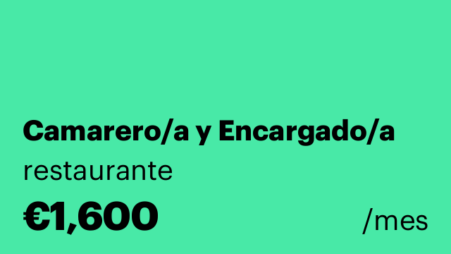 Camarero/a y Encargado/a