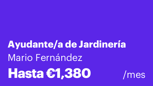 Ayudante/a de Jardinería