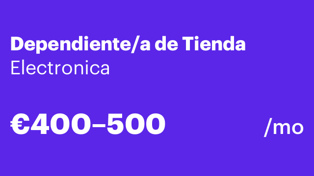 Dependiente/a de Tienda