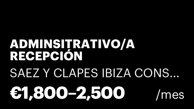 ADMINSITRATIVO/A RECEPCIÓN