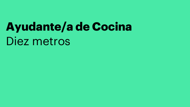 Ayudante/a de Cocina