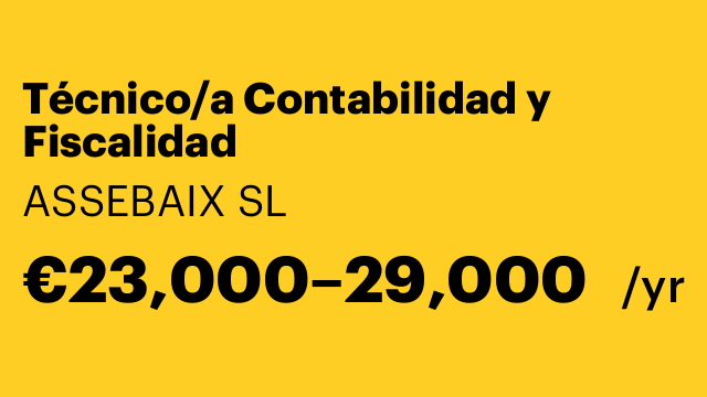 Técnico/a Contabilidad y Fiscalidad