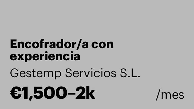 Encofrador/a con experiencia