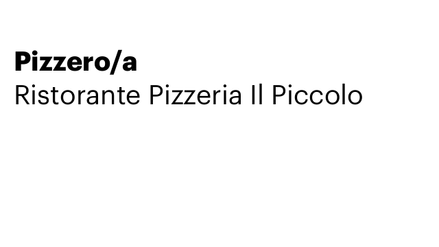 Pizzero/a