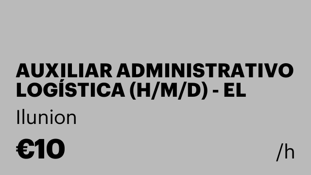 AUXILIAR ADMINISTRATIVO LOGÍSTICA (H/M/D) - EL CARPIO (CORDOBA)