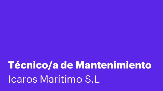 Técnico/a de Mantenimiento
