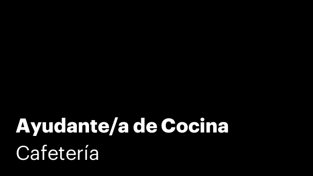 Ayudante/a de Cocina