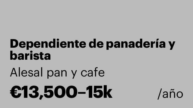 Dependiente de panadería y barista