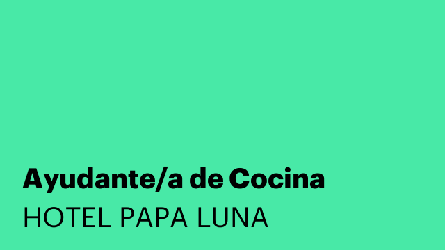 Ayudante/a de Cocina