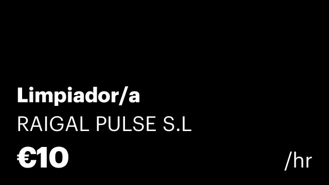 Limpiador/a