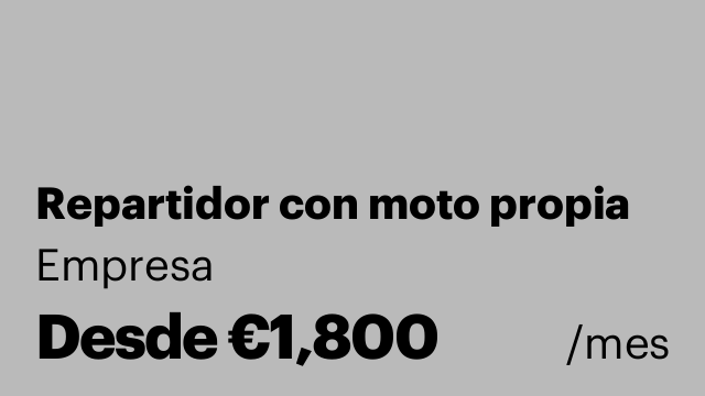Repartidor con moto propia