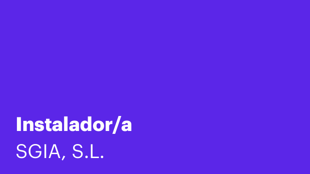 Instalador/a