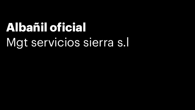 Albañil oficial