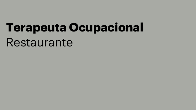 Terapeuta Ocupacional