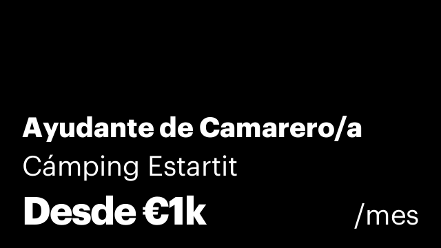 Ayudante de Camarero/a