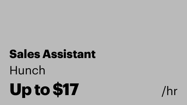 Sales Assistant
