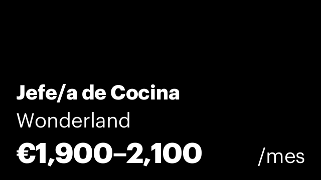 Jefe/a de Cocina