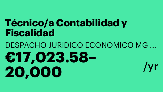 Técnico/a Contabilidad y Fiscalidad