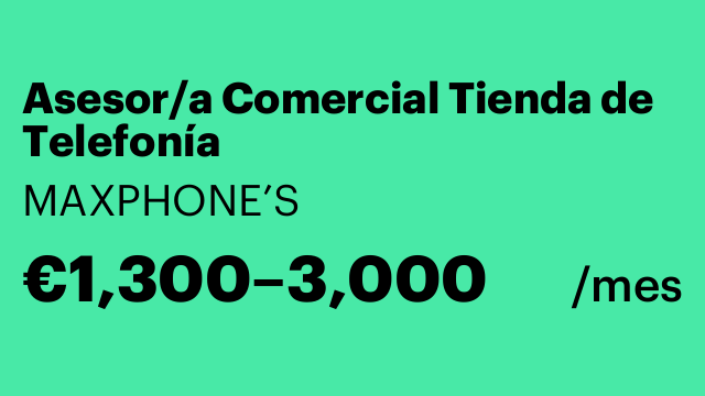 Asesor/a Comercial Tienda de Telefonía