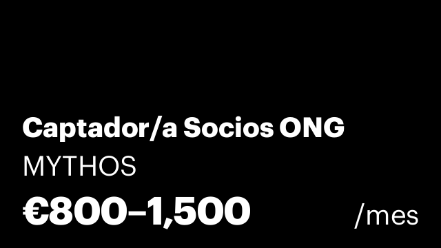Captador/a Socios ONG