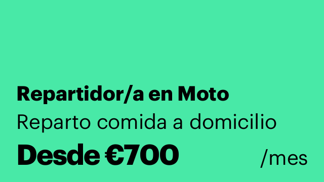 Repartidor/a en Moto