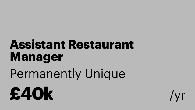 Assistant Restaurant Manager