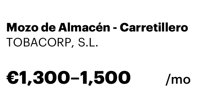 Mozo de Almacén - Carretillero