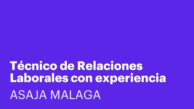 Técnico de Relaciones Laborales con experiencia
