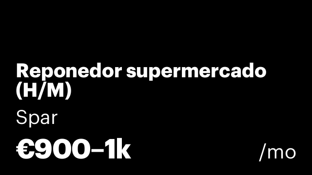 Reponedor supermercado (H/M)