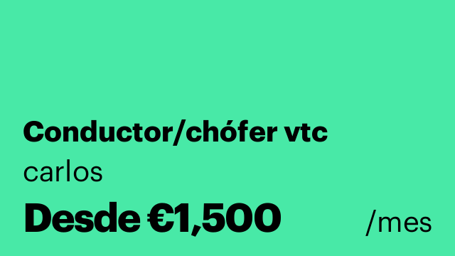 Conductor/chófer vtc