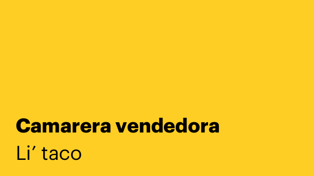 Camarera vendedora