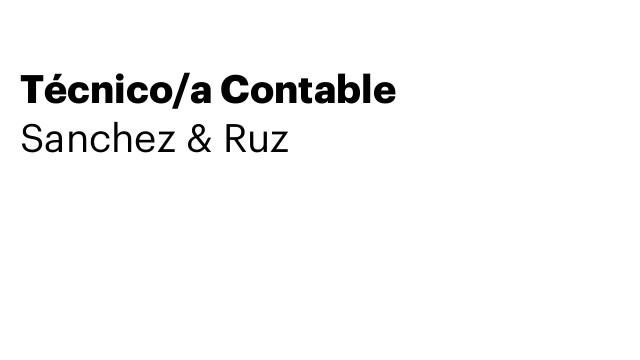 Técnico/a Contable