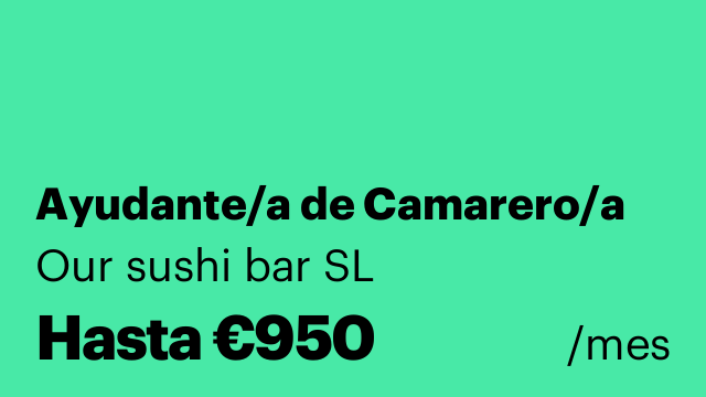 Ayudante/a de Camarero/a