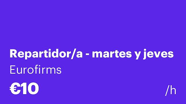 Repartidor/a - martes y jeves