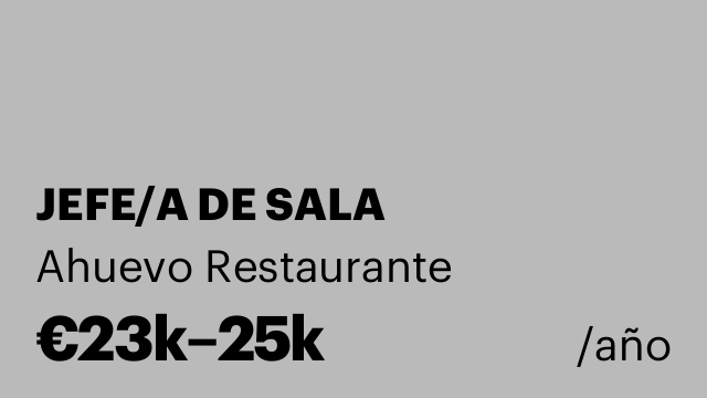 JEFE/A DE SALA