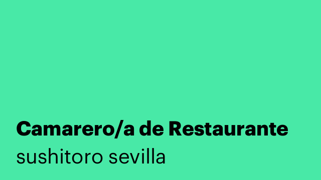 Camarero/a de Restaurante