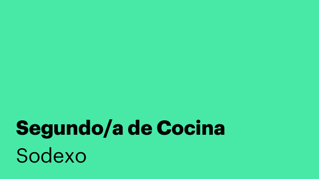Segundo/a de Cocina