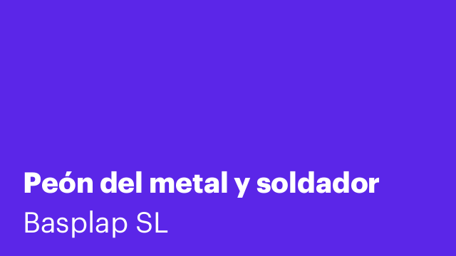 Peón del metal y soldador