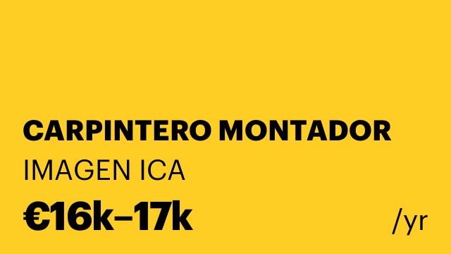 CARPINTERO MONTADOR