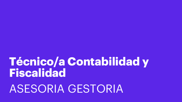 Técnico/a Contabilidad y Fiscalidad