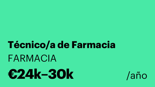 Técnico/a de Farmacia